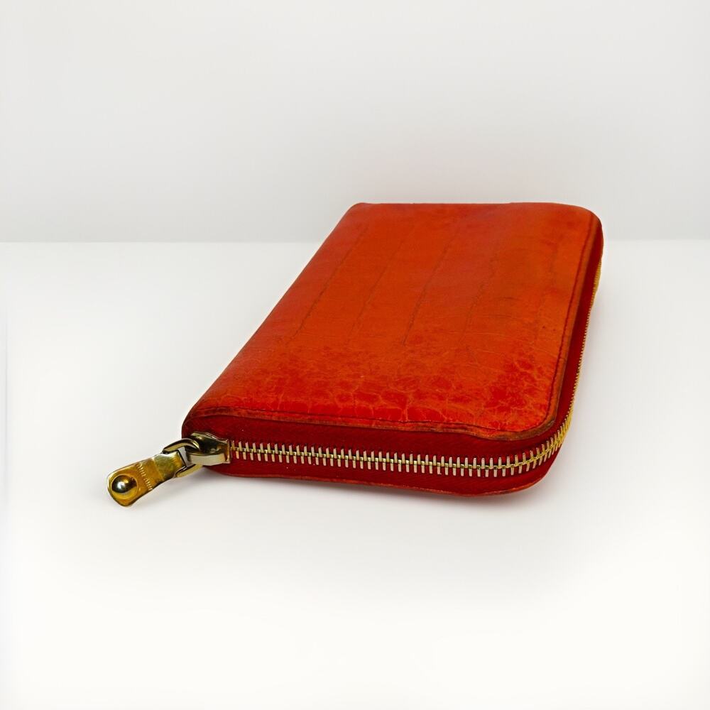 Authentic Miu Miu Red Crocodile Croc Embossed Lea… - image 4